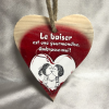 Petit coeur en bois Baiser Cadeau68