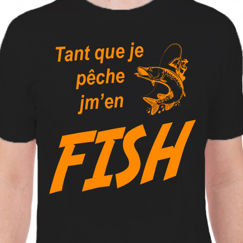 Tee shirt personnalisé pêche