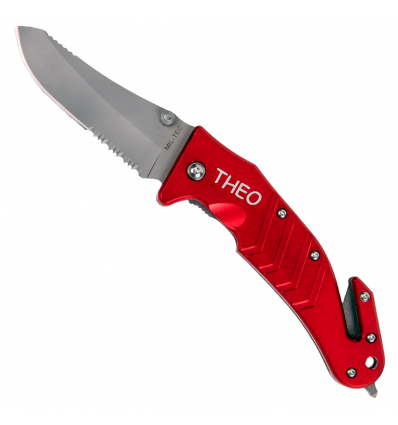 Couteau rouge Mil-Tec personnalisé