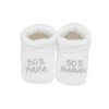 Chaussons 50% Maman 50% papa Blanc