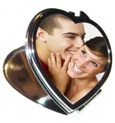 Miroir personnalisé en forme de coeur